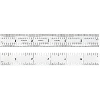 604R-6 6" Spring-Tempered Steel Rules with Inch Graduations, Graduations at 8ths, 16ths, Quick-Reading 32nds, and 64ths