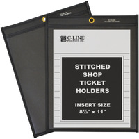 Shop Ticket Holders, Stitched, one side clear, 8-1/2 x 11, 25/BX, 45911