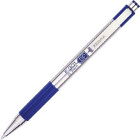 Zebra Pen F-301 Stainless Steel Ballpoint Pens - Fine Pen Point - 0.7 mm Pen Point Size - Refillable - Retractable - Blue - Stainless Steel Stainless Steel Barrel - 1 Dozen