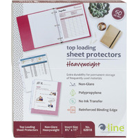 Heavyweight Polypropylene Sheet Protector, non-glare, 11 x 8 1/2, 50/BX, 62018