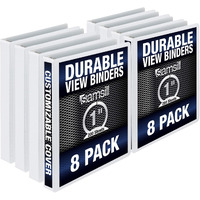 Econo Bnd 1" View White 8pk