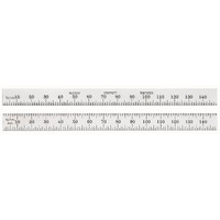 C330-150 150mm Full-Flexible Steel Rule with Millimeter Graduations, Graduations at 1/2mm One Side; mm and 1/2mm on Reverse