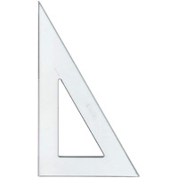 Westcott Transparent Triangular Polystyrene Ruler, 12 Inches, 30 and 60 Degrees