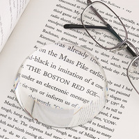 Dome Paperweight, Optic Glass 3" Dia