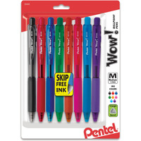 PENTEL 8PK WOW RETRACTABLE BALL