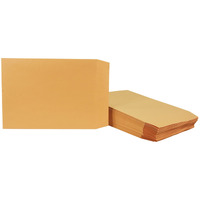 School Smart Grip Seal Envelopes, 9 x 12 Inches, Kraft, Pack of 100