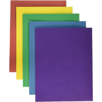 School Smart Extra Large 2-Pocket Folder, Assorted Colors, Pack of 25