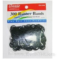 Annie Rubber Bands Asst Size 300Ct Black