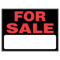 5028145 FOR SALE SIGN 15""X19"" Hillman English Black For Sale Sign 15 in. H X 19 in. W (Pack of 6)