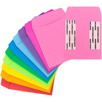 LIBRARY POCKETS 30CT ASST COLORS