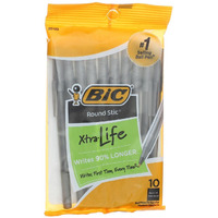 BIC ROUND STIC BALLPOINT PENS BLACK
