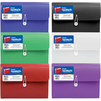 BAZIC 7-Pocket Letter Size Poly Expanding File