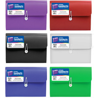 BAZIC 13-Pocket Letter Size Poly Expanding File