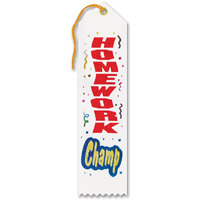 Homework Champ Award Ribbon
