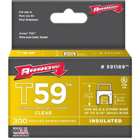 Arrow Fastener 591189 5/16" x 5/16" Clear T59 Staples