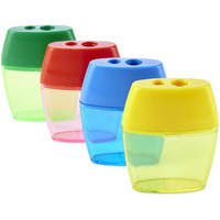 PENCIL SHARPENER 2 HOLE W/RECEPTACL