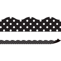 MAGNETIC BORDERS BLACK POLKA DOTS