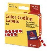 COLOR LABEL DOTS RED (Pack of 1)