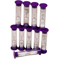 3 MINUTE SAND TIMERS SET OF 10