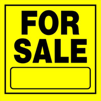 5028896 SIGN FOR SALE 11X11"" Hillman English Yellow For Sale Sign 11 in. H X 11 in. W (Pack of 6)