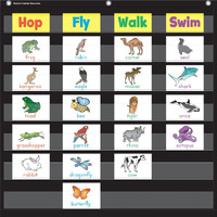 BLACK 7 POCKET CHART