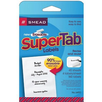 SMEAD 160CT ERASABLE SUPERTAB
