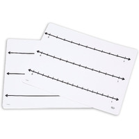 Didax Write-On/Wipe-Off Fraction Number Line Mats, Set of 10