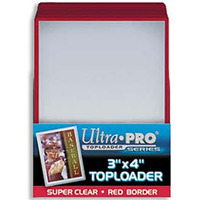 Toploader - 3x4 Red (25 per pack) Special Order