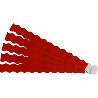Sicurix Wristbands, Wavy, Red, Pack of 100
