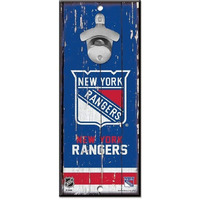New York Rangers Sign Wood 5x11 Bottle Opener