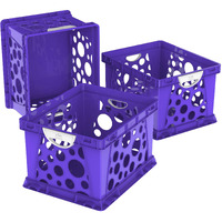 Premium File Crate with Handles, Classroom Purple, (Case of 3)