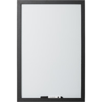 Magnetic Dry-Erase Board, Black MDF Frame, 18" X 24"