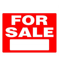 5028891 SIGN FOR SALE 18X24"" Hillman English Red For Sale Sign 18 in. H X 24 in. W (Pack of 6)