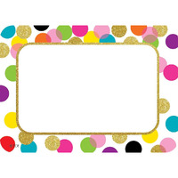CONFETTI NAME TAGS LABELS