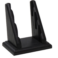 Wooden Mallet 3 Pocket Countertop Business Card Holder, Black