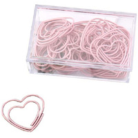 30 Pieces Paper Clips Heart Shapes Funny Office Desk Accessories Bookmarks