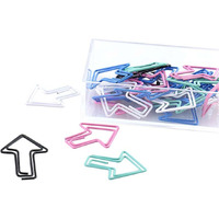 30 Pieces Paper Clips Arrows Shapes Funny Office Desk Accessories Bookmarks