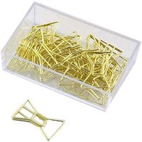 25 Pieces Binder Clips Bow-knot Shape Paper Clips Office Accessories Bookmark