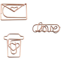 12 Pieces Three Shapes Paper Clips Funny Office Desk Accessories Bookmarks