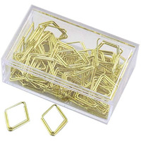 30 Pieces Binder Clips Rhombus Shape Paper Clips Office Accessories Bookmark