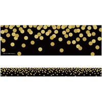 BLACK CONFETTI STRAIGHT BORDER TRIM
