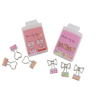 16 Pcs Metal Binder Clips/Paper Clips/Binders/Clamps (Heart Shape And Bow Shape)
