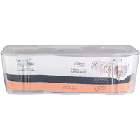 Deflecto Ribbon Dispenser - 4.4" Height x 13.3" Width x 4.2" Depth - Desktop - Lid, Portable, Stackable, Wall Mountable - Clear - Plastic, Polypropylene - 1 Each
