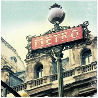 Paris Metro Letter -Paper Art-20"x20"
