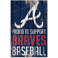Atlanta Braves Sign 11x17 Wood Proud to Support Design