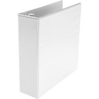 School Smart Polypropylene D-Ring View Binder, 3 Inches, White