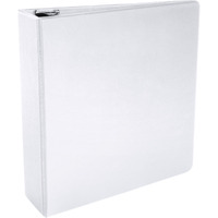 School Smart Polypropylene D-Ring Binder, 3 Inches, White