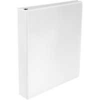 School Smart Polypropylene D-Ring Binder, 1-1/2 Inches, White