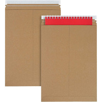 Brown cardboard Mailers 13 x 18 Pack of 5 Kraft Paper Rigid Envelopes with Adhesive Strip Self-seal closure Rigid Mailers Kraft Paper Envelopes for Shipping and Packing Paperwork(D0102HIXS8A)