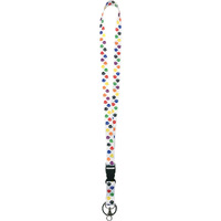 COLORFUL PAW PRINT LANYARD